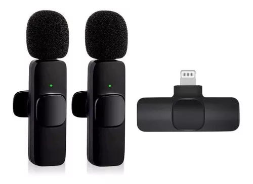 Kit x2 microfonos inalambricos iphone - tienda tech