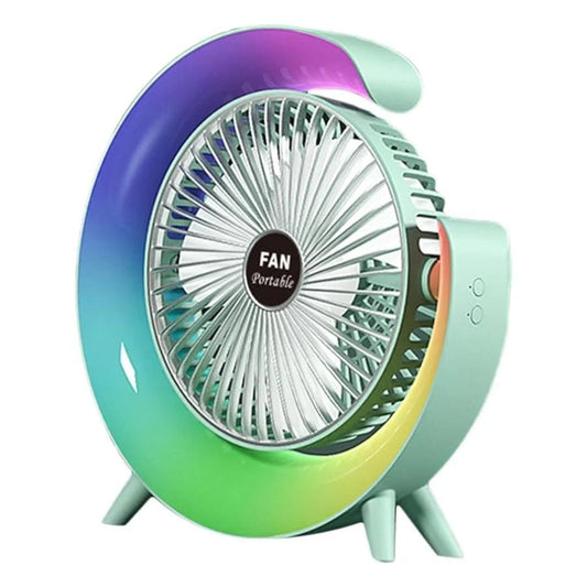 VENTILADOR DE ESCRITORIO RGB MULTICOLOR - tienda tech